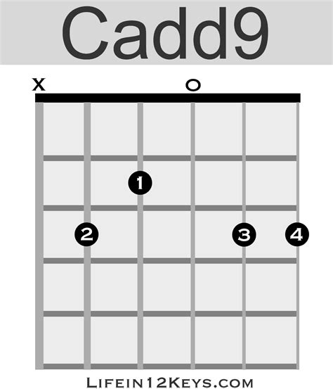 Cadd9 guitar chord - C Major Add Nine Chord Charts for Guitar, Free & Printable. View our Cadd9 guitar chord charts and voicings in Open G tuning with our free guitar chords and chord charts. If you are looking for the Cadd9 chord in other tunings, be sure to scroll to the bottom of the page. For over 950,000 charts and voicings, grab an account . 